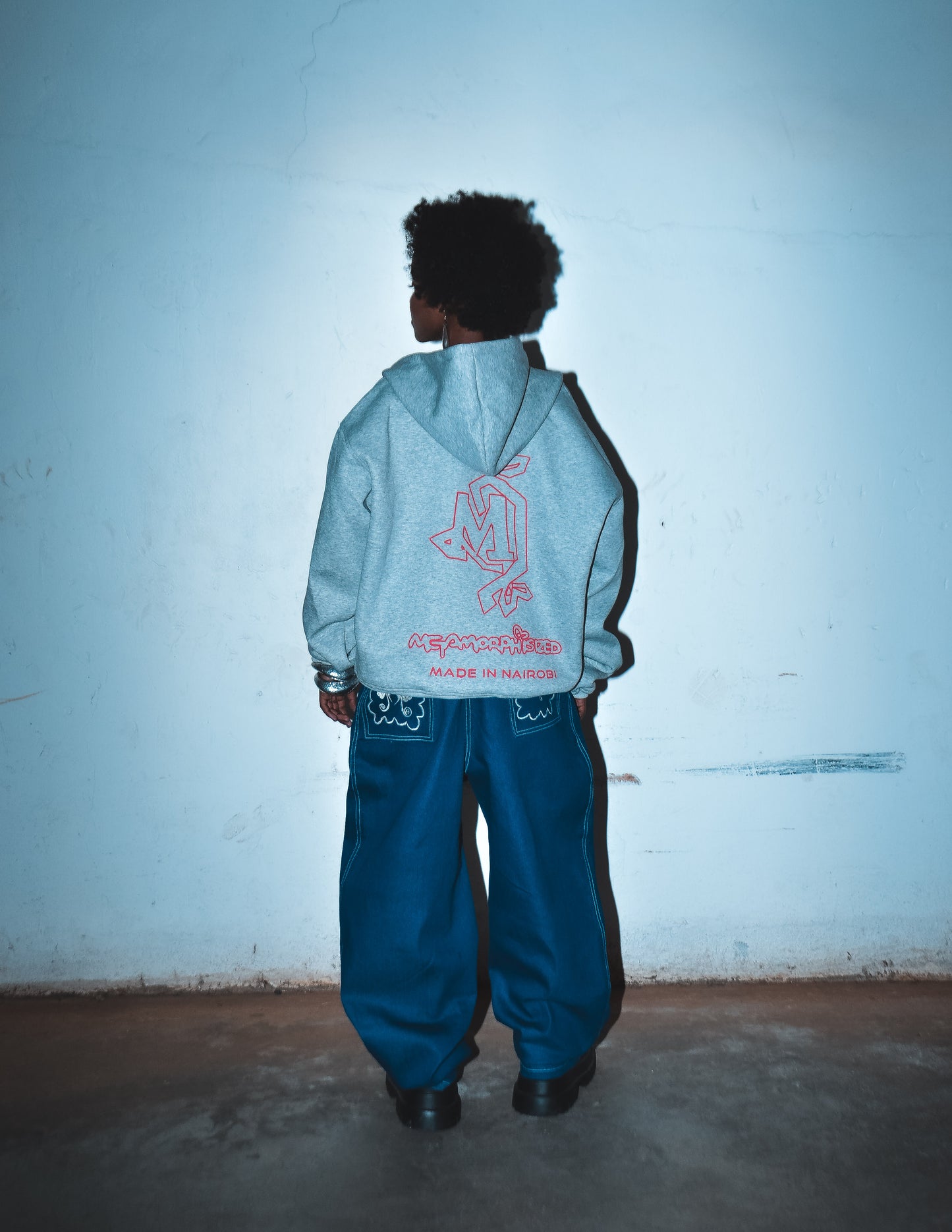 NAIROBI ZIP UP HOODIE [GREY]