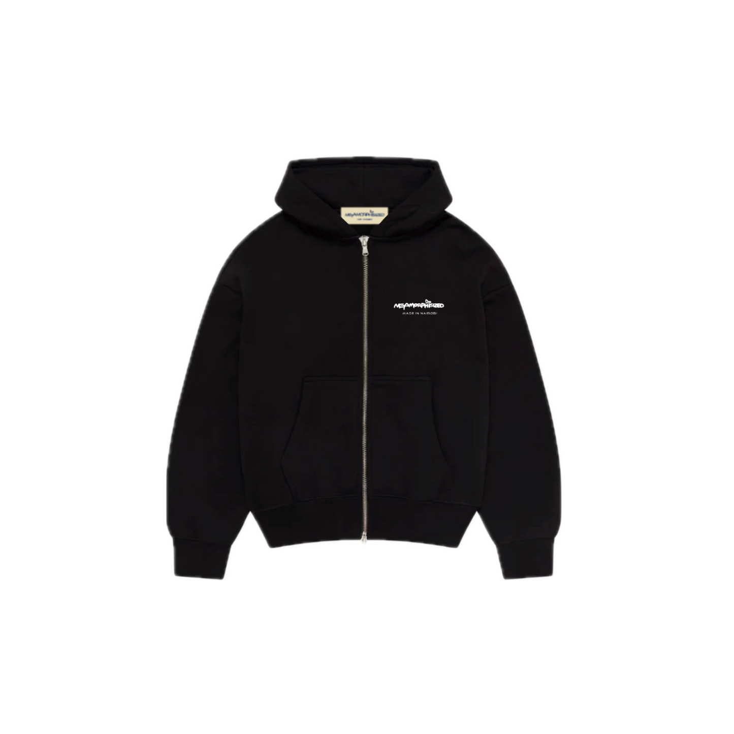 NAIROBI ZIP UP HOODIE [BLACK]